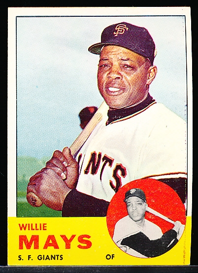 1963 Topps Baseball- #300 Willie Mays, Giants
