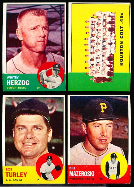 1963 Topps Baseball- 4 Diff