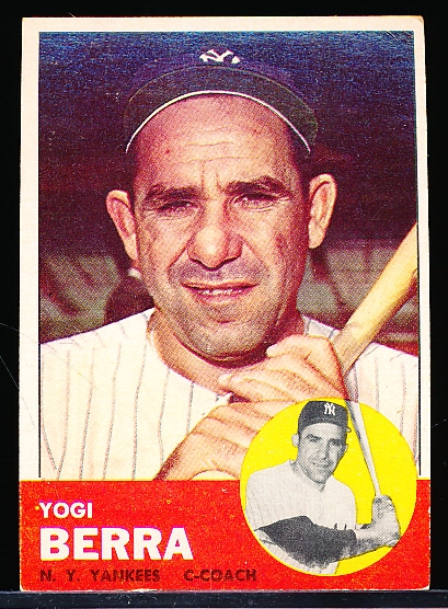 1963 Topps Bb- #340 Yogi Berra, Yankees