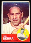 1963 Topps Bb- #340 Yogi Berra, Yankees