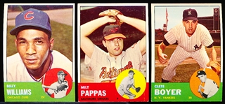 1963 Topps Baseball- 3 Diff