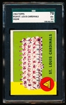 1963 Topps Bb- #524 Cardinals Team- SGC 70 (Ex+ 5.5)- Hi#.