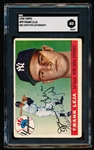 Autographed 1955 Topps Baseball- #99 Frank Leja, Yankees- SGC Certified & Encapsulated