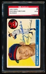 Autographed 1955 Topps Baseball- #102 Wally Westlake, Cleveland- SGC Certified & Encapsulated
