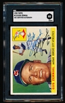 Autographed 1955 Topps Baseball- #110 Gus Zernial, KC A’s- SGC Certified & Encapsulated