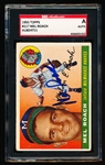 Autographed 1955 Topps Baseball- #117 Mel Roach, Milw. Braves- SGC Certified & Encapsulated