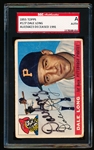 Autographed 1955 Topps Baseball- #127 Dale Long, Pirates- SGC Certified & Encapsulated