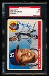 Autographed 1955 Topps Baseball- #149 Ray Crone, Braves- SGC Certified & Encapsulated