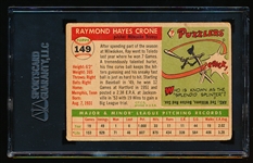 Autographed 1955 Topps Baseball- #149 Ray Crone, Braves- SGC Certified & Encapsulated
