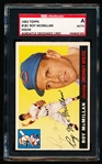 Autographed 1955 Topps Baseball- #181 Roy McMillan, Reds- SGC Certified & Encapsulated