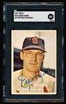 Autographed 1957 Topps Baseball- #363 Eddie Kasko, Cardinals- SGC Certified & Encapsulated