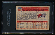 Autographed 1957 Topps Baseball- #363 Eddie Kasko, Cardinals- SGC Certified & Encapsulated