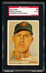 Autographed 1957 Topps Baseball- #364 Cal McLish, Cleveland- SGC Certified & Encapsulated