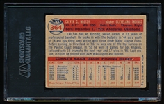 Autographed 1957 Topps Baseball- #364 Cal McLish, Cleveland- SGC Certified & Encapsulated