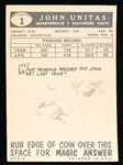 1959 Topps Fb- #1 John Unitas, Colts