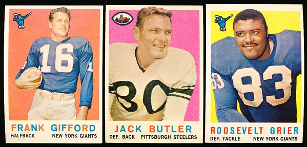 1959 Topps Fb- 3 Diff