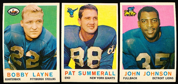 1959 Topps Fb- 3 Diff