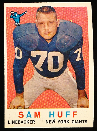 1959 Topps Fb- #51 Sam Huff RC, Giants