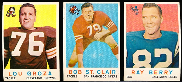 1959 Topps Fb- 3 Diff