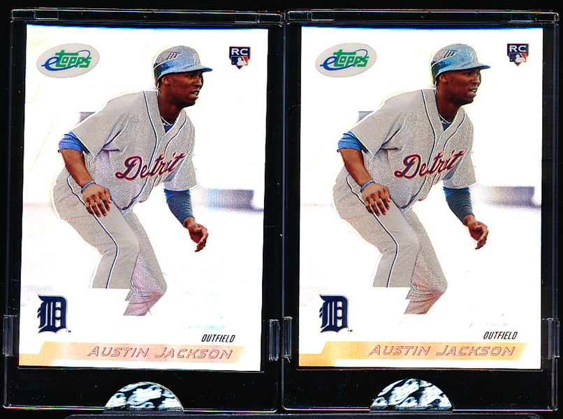 2010 ETopps MLB #4 Austin Jackson, Tigers- 2 Cards