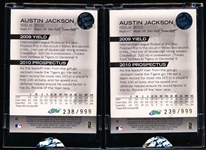 2010 ETopps MLB #4 Austin Jackson, Tigers- 2 Cards