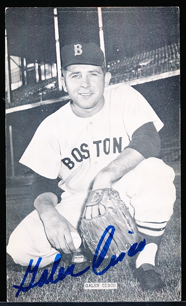 Autographed Galen Cisco J. D. McCarthy Boston Red Sox MLB B/W Postcard