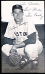 Autographed Gene Conley J. D. McCarthy Boston Red Sox MLB B/W Postcard