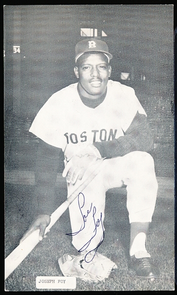 Autographed Joe Foy J. D. McCarthy Boston Red Sox MLB B/W Postcard