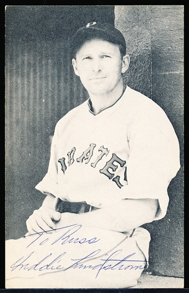 Autographed Freddie Lindstrom Sports Scoop/Jim Rowe 3 ½ x 5 ½” B/W National Baseball HOF Nominee Photo