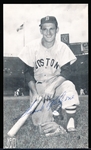 Autographed Frank Malzone J. D. McCarthy/Molinari’s Restaurant (Oneonta, N.Y.) Boston Red Sox MLB B/W Postcard