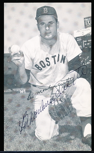 Autographed Bill Monbouquette J. D. McCarthy Boston Red Sox MLB B/W Postcard