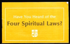 Autographed Eric Show “Have You Heard of the Four Spiritual Laws” Religious Pamphlet