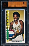 1976-77 Topps Bskbl. #71 Len Elmore- Beckett Vintage Graded (BVG) Near Mint to Mint 8