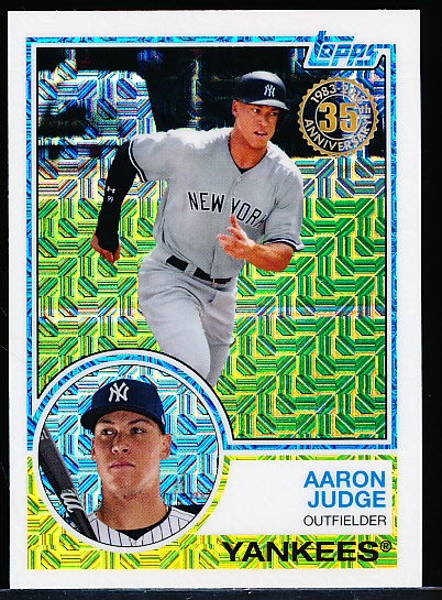 2018 Topps Chrome Bsbl. “1983 Style- 35th Anniversary Silver Pack Refractor” #13 Aaron Judge