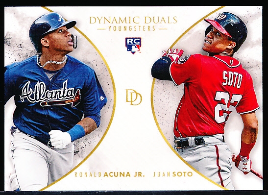 2018 Topps On-Demand Bsbl. “Dynamic Duals Youngsters” #YG6 R. Acuna, Jr. RC/ J. Soto