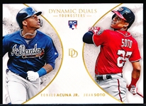 2018 Topps On-Demand Bsbl. “Dynamic Duals Youngsters” #YG6 R. Acuna, Jr. RC/ J. Soto