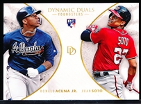 2018 Topps On-Demand Bsbl. “Dynamic Duals Youngsters” #YG6 R. Acuna, Jr. RC/ J. Soto