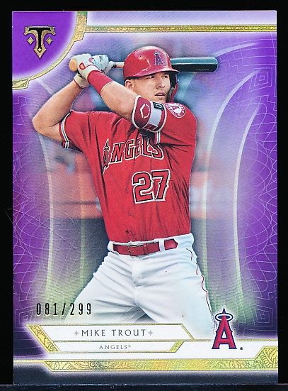 2018 Topps Triple Threads Bsbl. “Purple” #4 Mike Trout- #81/299.