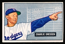 1951 Bowman Baseball Hi#- #259 Charlie Dressen, Brooklyn