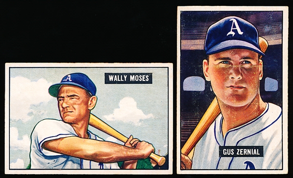 1951 Bowman Baseball Hi#’s- 2 Diff Phila A’s