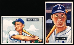 1951 Bowman Baseball Hi#’s- 2 Diff Phila A’s