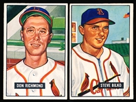 1951 Bowman Baseball Hi#’s- 2 Diff St. Louis Cardinals