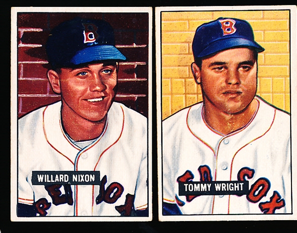 1951 Bowman Baseball Hi#’s- 2 Diff Boston Red Sox