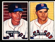 1951 Bowman Baseball Hi#’s- 2 Diff Boston Red Sox