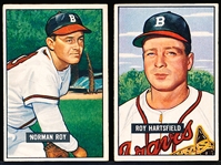 1951 Bowman Baseball Hi#’s- 2 Diff Boston Braves
