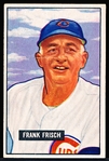 1951 Bowman Baseball Hi#- #282 Frankie Frisch, Cubs