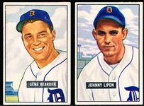 1951 Bowman Baseball Hi#’s- 2 Diff Detroit Tigers