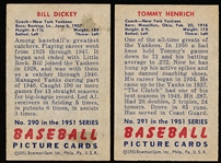 1951 Bowman Baseball Hi#’s- 2 Diff Yankees