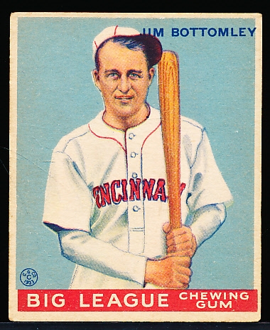1933 Goudey Baseball- #44 Jim Bottomley, Reds