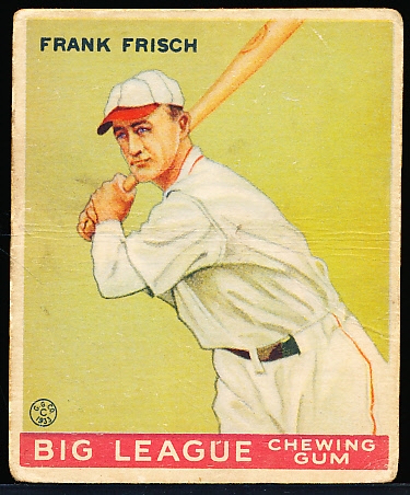 1933 Goudey Baseball- #49 Frank Frisch, Cardinals